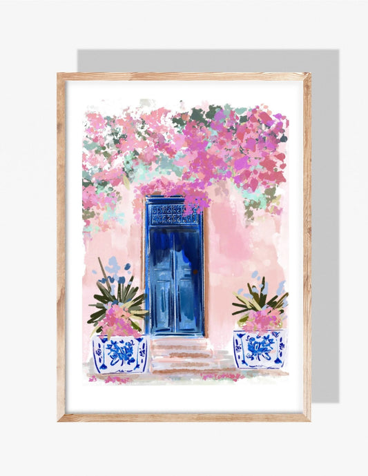BLUE DOOR GALORE - Art Print
