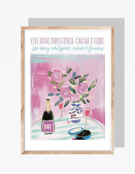 CAVIAR & FLOWERS - Art Print