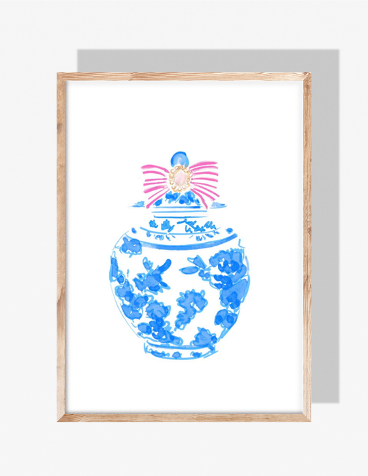 CHINOISERIE JAR - Art Print