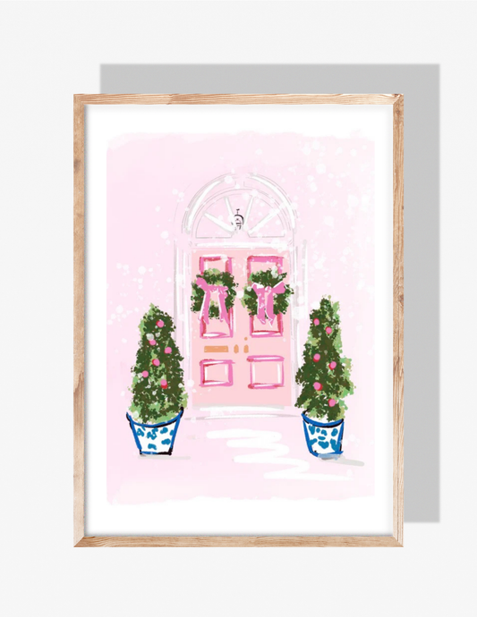 CHRISTMAS DOORS - Art Print