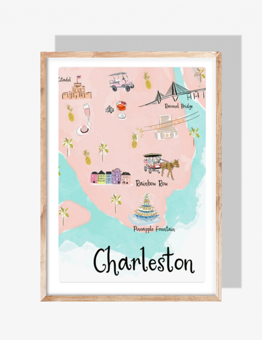MAP OF CHARLESTON - Art Print