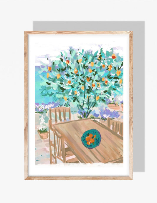 DINNER IN GREECE - Art Print