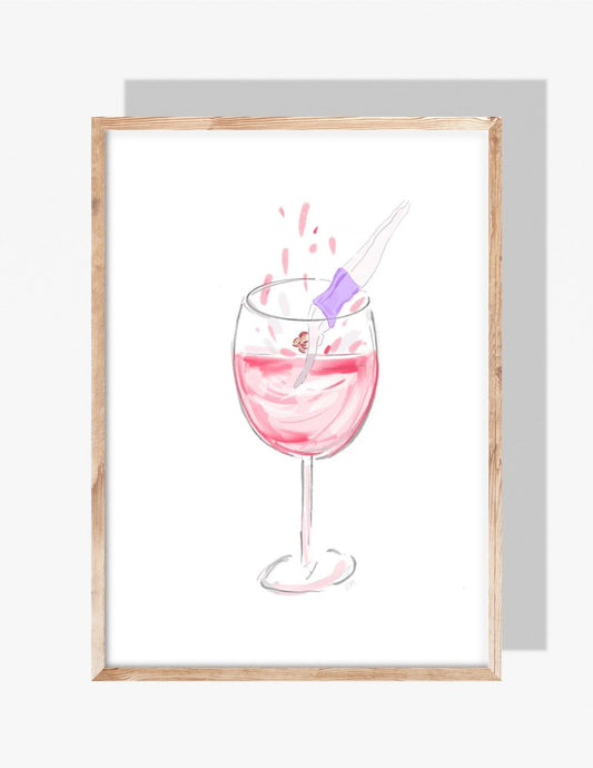 DIVING IN - Art Print