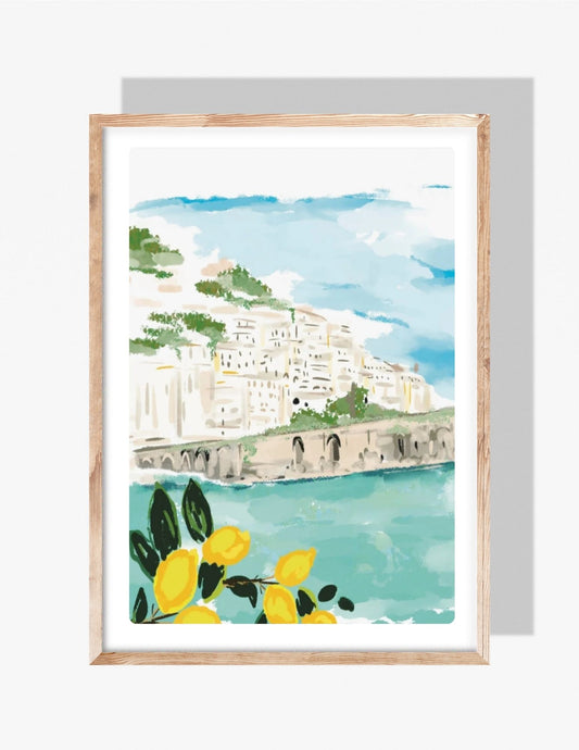 LEMONS IN ITALY - Art Print