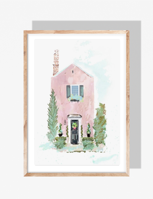 LITTLE PINK HOUSE - Art Print