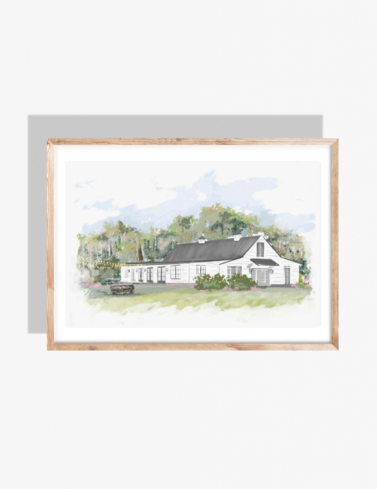 MAGNOLIA CARRIAGE HOUSE - Art Print