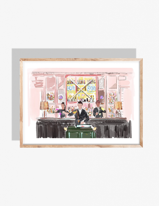 MARTINI O'CLOCK AT THE CONNAUGHT - Art Print