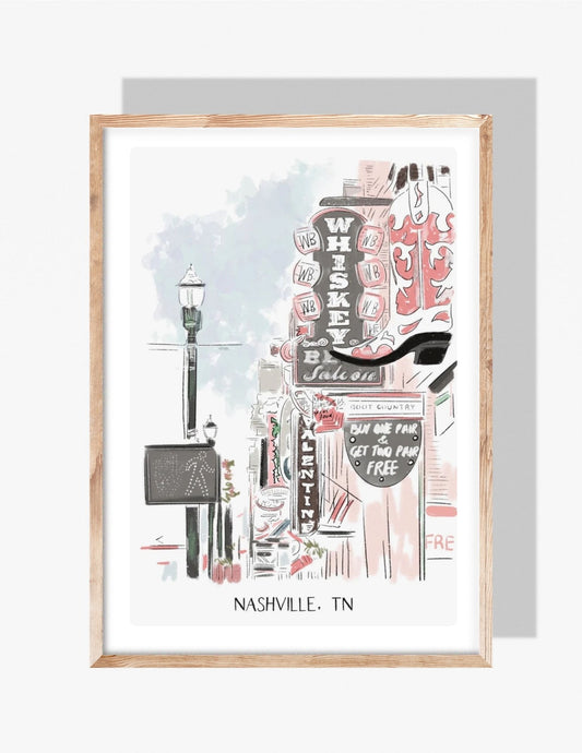 NASHVILLE- Art Print