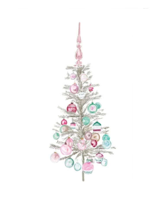 NOSTALGIC CHRISTMAS TREE - Note Card