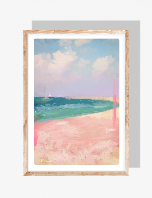 PASTEL SAILBOAT - Art Print
