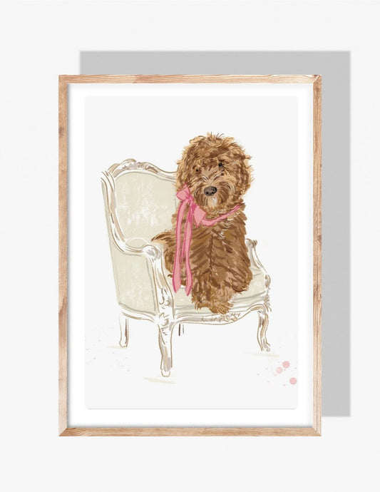 SIT PRETTY DOODLE - Art Print