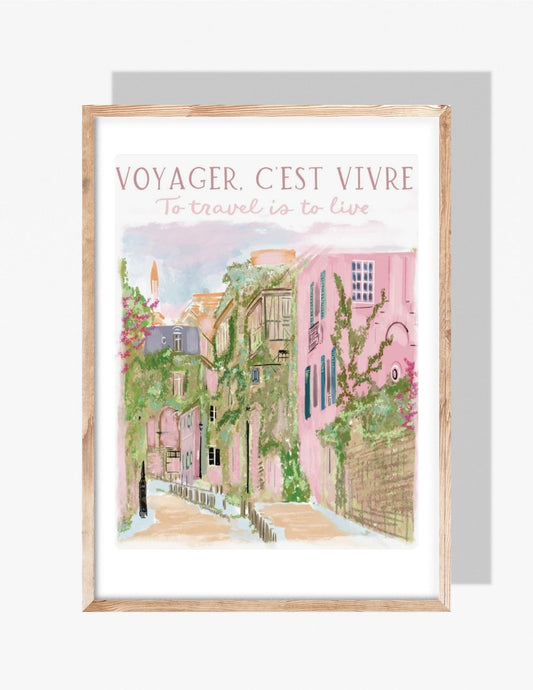 TO TRAVEL IS TO LIVE - Art Print