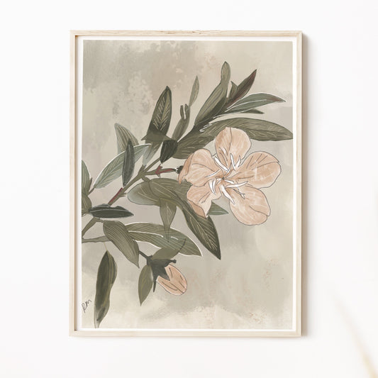 PEACHY FLORALS - Art Print