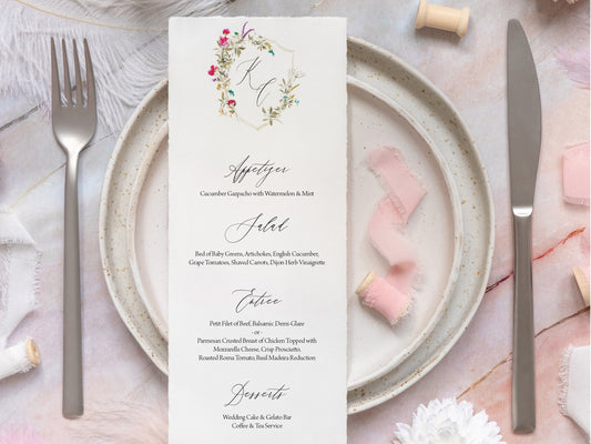 RECEPTION DINNER MENU - Wedding Sign