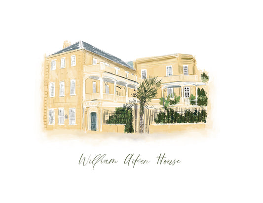 WILLIAM AIKEN HOUSE - Art Print